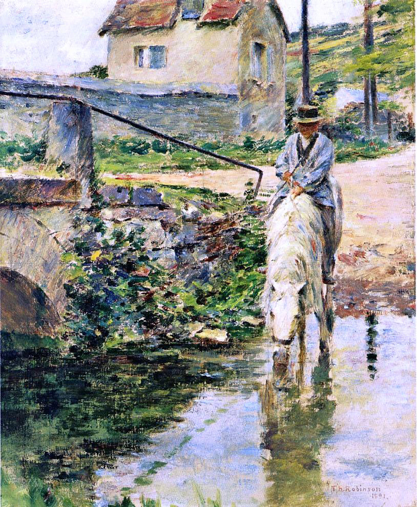  Theodore Robinson The Watering Place - Canvas Print