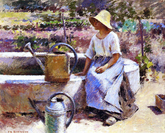  Theodore Robinson The Watering Pots - Canvas Print