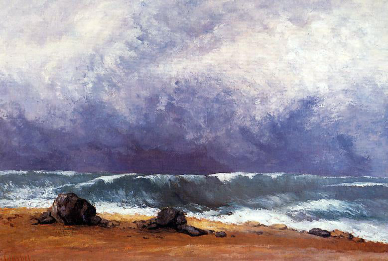  Gustave Courbet The Wave - Canvas Print