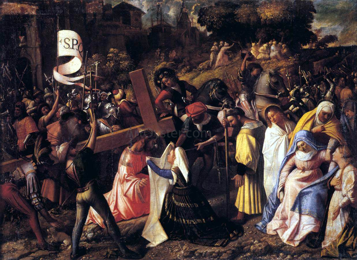  Giovanni Cariani The Way to Calvary - Canvas Print