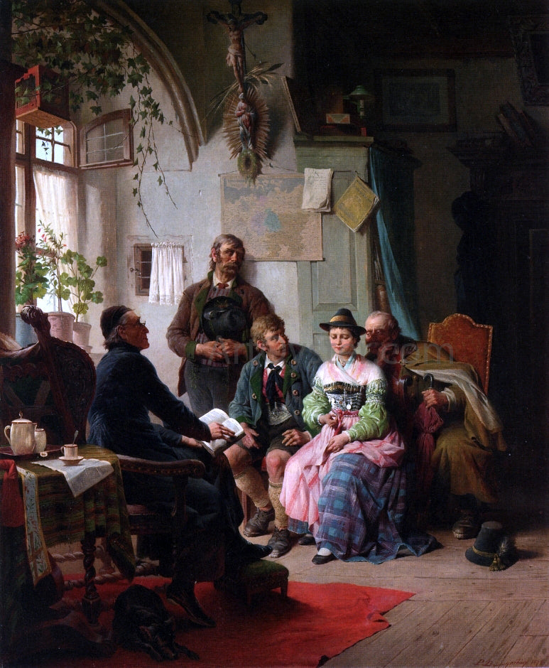  Peter Baumgartner The Wedding Contract - Canvas Print