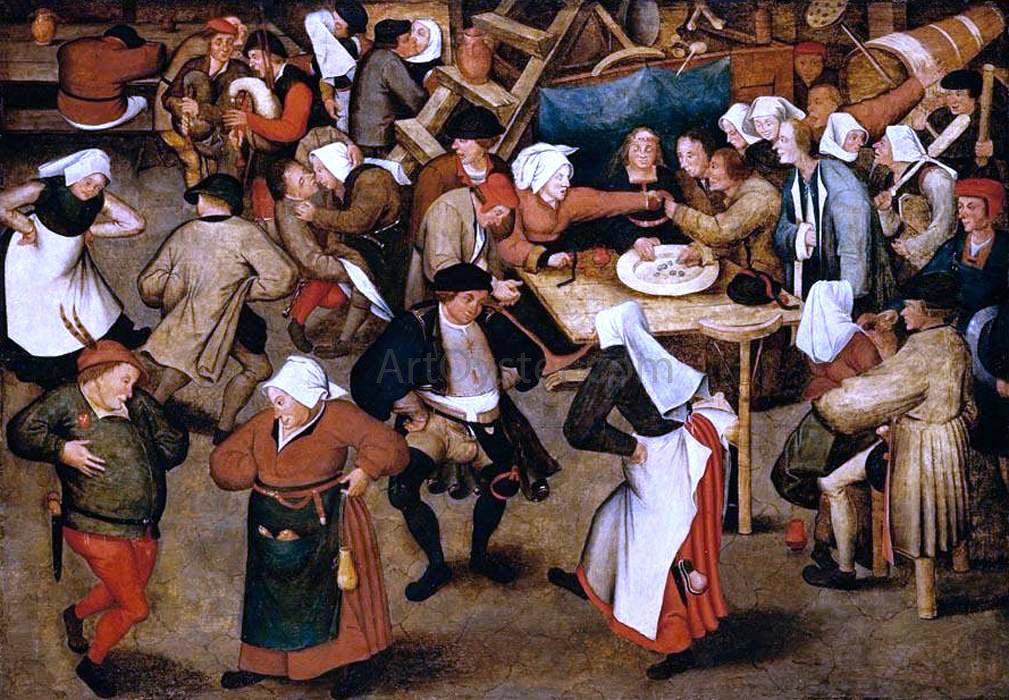  The Younger Pieter Brueghel The Wedding Dance in a Barn - Canvas Print