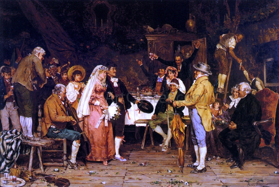  Arturo Ricci The Wedding Feast - Canvas Print