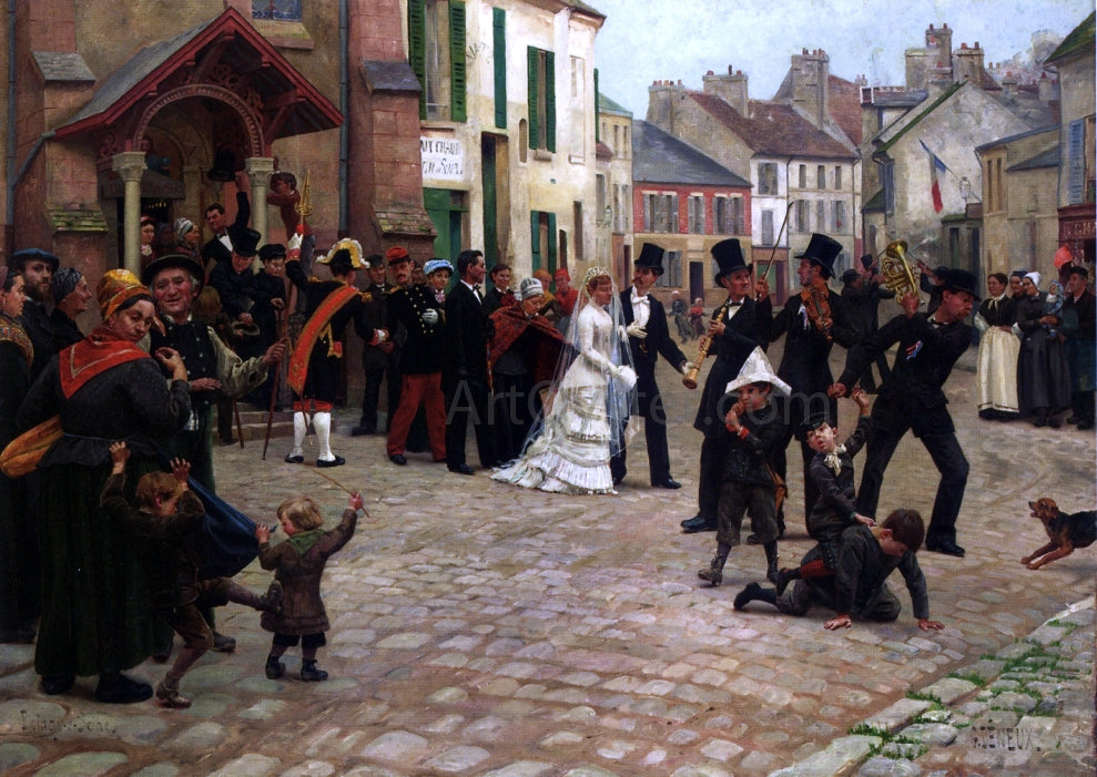  Gabriel-Charles Deneux The Wedding Procession, Epinnay-sur-Seine - Canvas Print