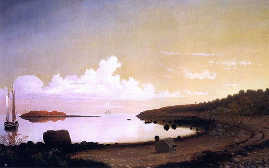  Fitz Hugh Lane The Westen Shore with Norman's Woe - Canvas Print