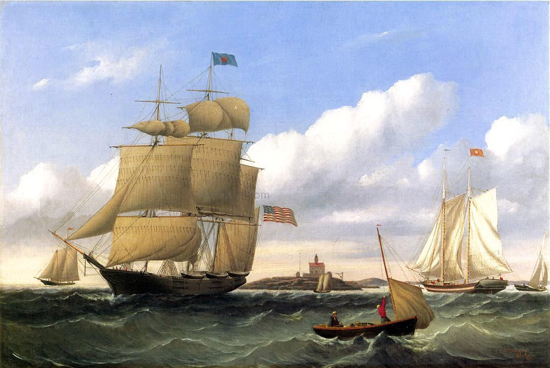  William Bradford The Whaleship "Emma C. Jones" off Round Hills, New Bedford - Canvas Print