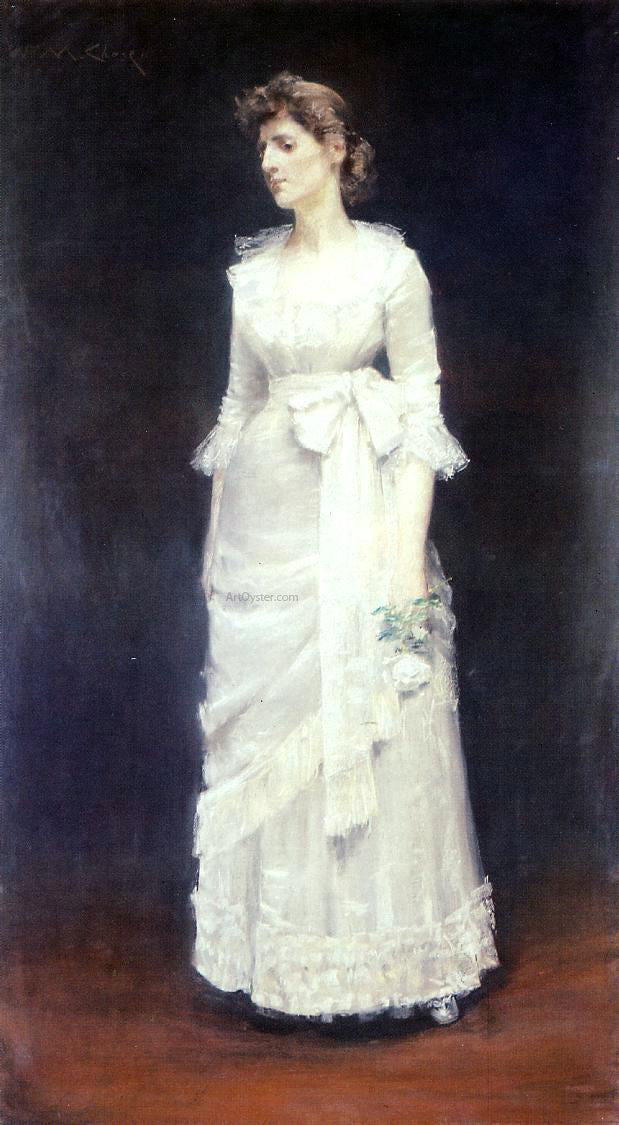  William Merritt Chase The White Rose (also known as Miss Jessup) - Canvas Print
