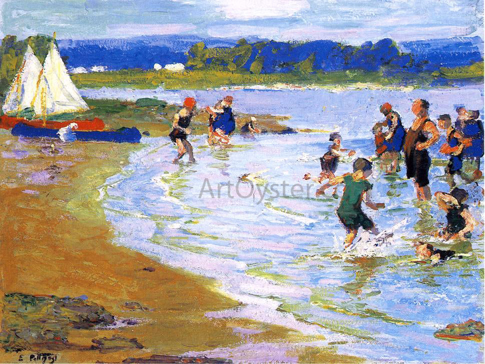  Edward Potthast The White Sails - Canvas Print