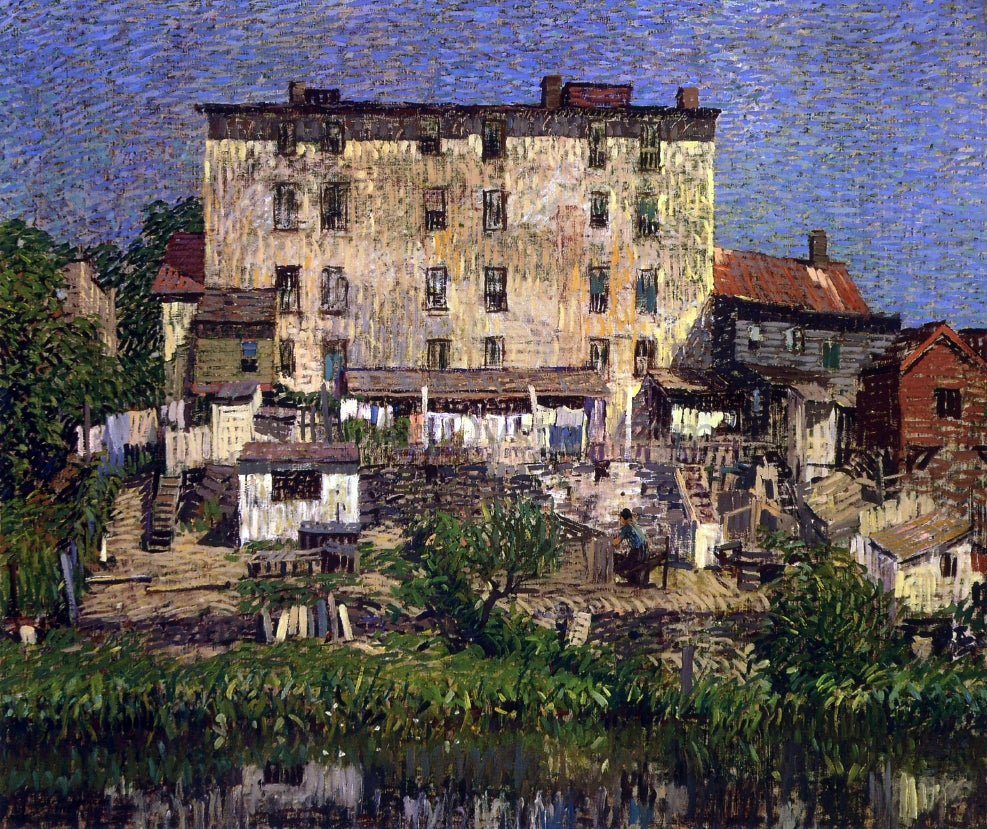  Robert Spencer The White Tenement - Canvas Print