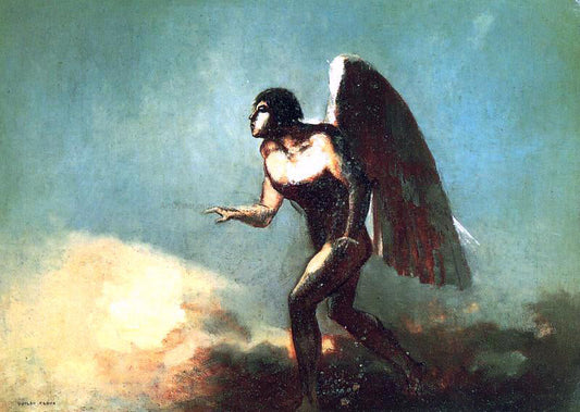  Odilon Redon The Winged Man (also known as The Fallen Angel) - Canvas Print
