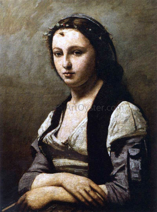  Jean-Baptiste-Camille Corot The Woman with the Pearl - Canvas Print