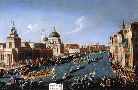  Canaletto The Women's Regatta on the Grand Canal - Canvas Print