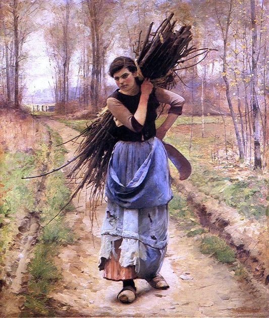  Charles Sprague Pearce The Woodcutter's Daughter - Canvas Print