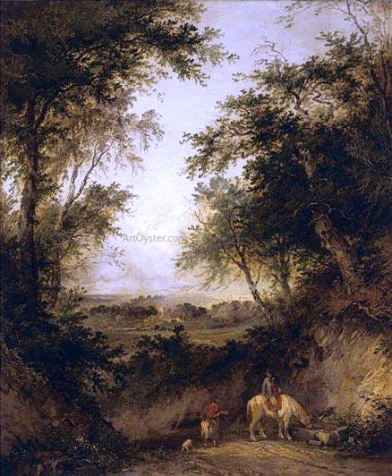  Henry John Boddington The Woodman's Children - Canvas Print
