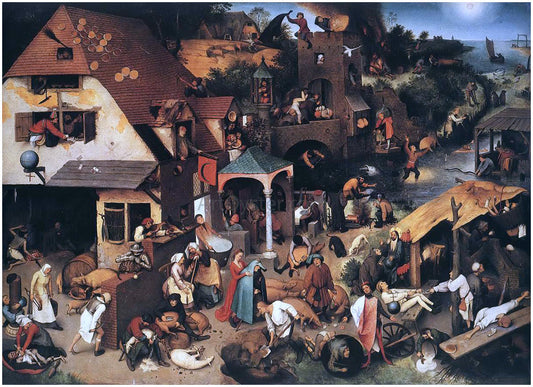  The Elder Pieter Bruegel The World Upside Down (also known as The Flemish Proverbs) - Canvas Print