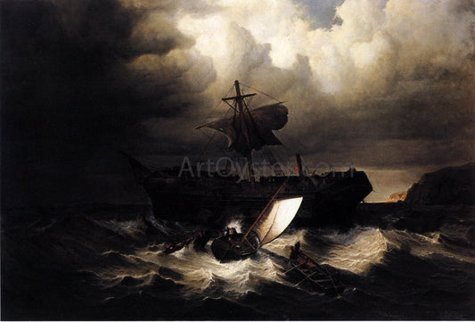  William Bradford The Wreck of an Emigrant Ship on the Coast of New England - Canvas Print