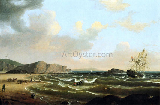  Fitz Hugh Lane The Wreck of the "Roma" (also known as Ship Wreck off the New England Coast) - Canvas Print