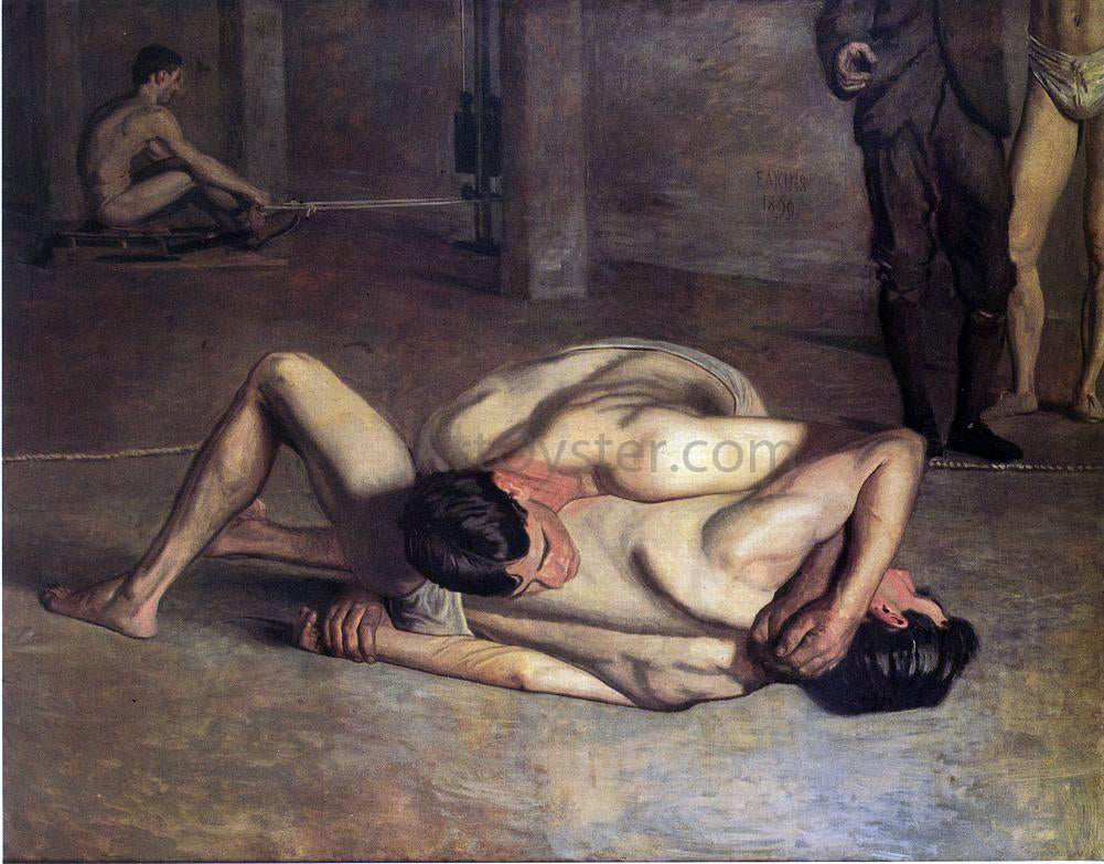  Thomas Eakins The Wrestlers - Canvas Print