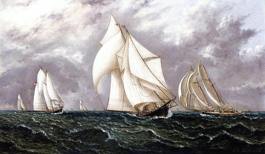  James E Buttersworth The Yacht Race - Canvas Print