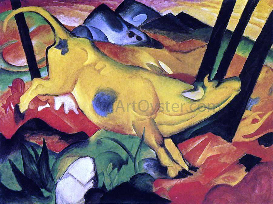  Franz Marc The Yellow Cow - Canvas Print