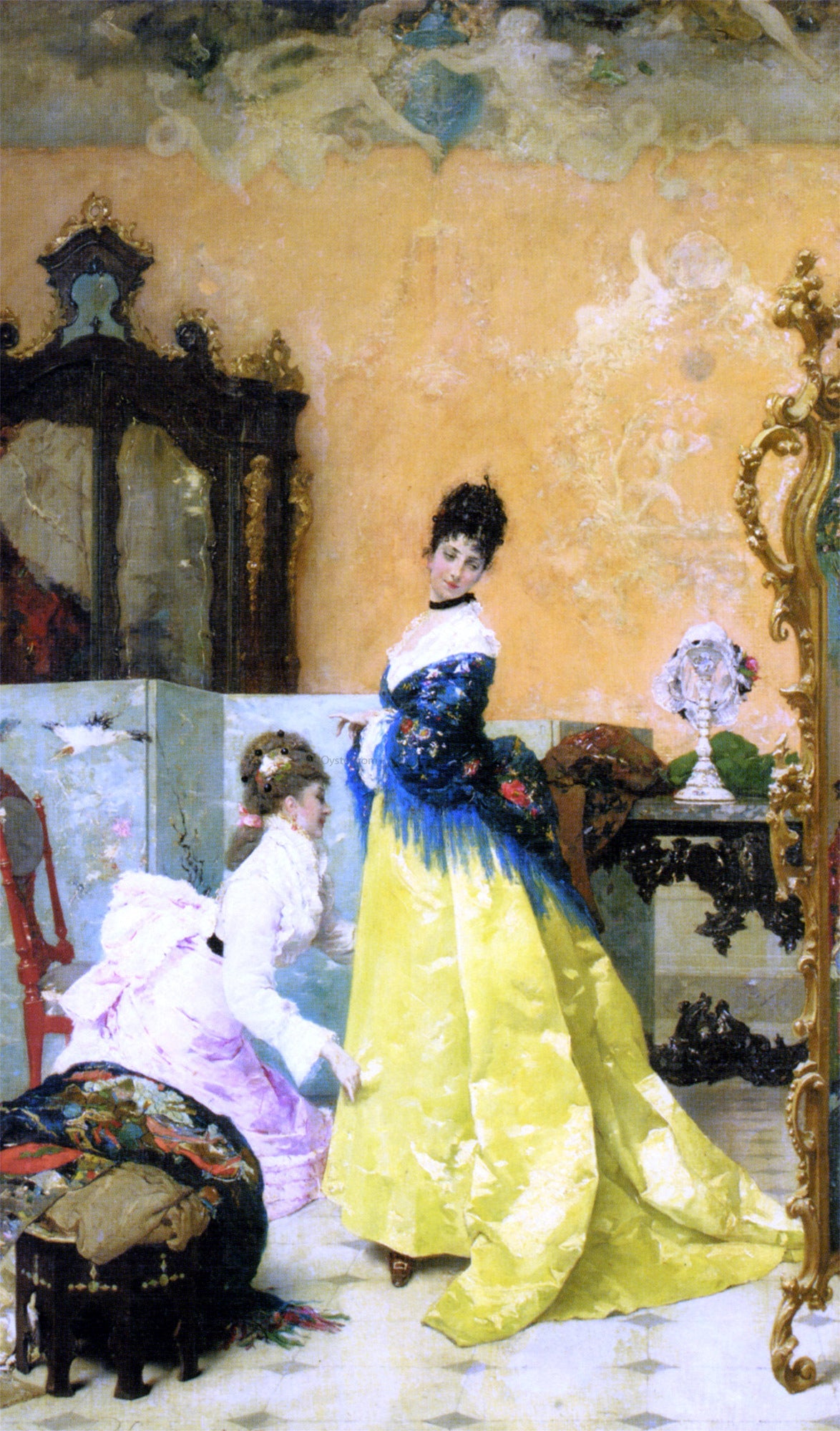  Vincenzo Capobianchi The Yellow Dress - Canvas Print