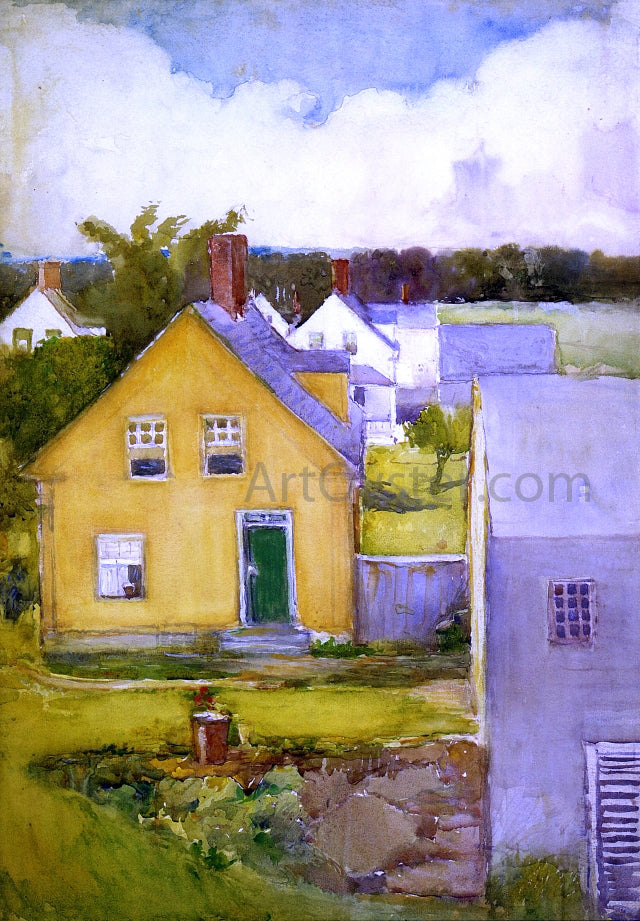  Annie G. Sykes The Yellow House - Canvas Print