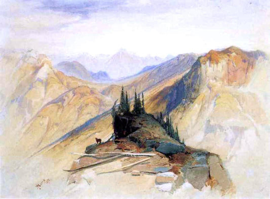  Thomas Moran The Yellowstone Range, near Fort Ellis - Canvas Print