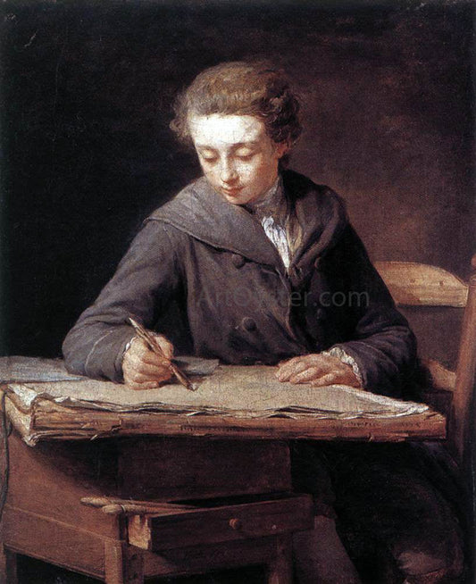  Nicolas-Bernard Lepicier The Young Draughtsman - Canvas Print