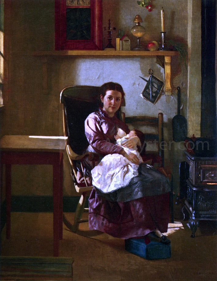  John George Brown The Young Mother - Canvas Print