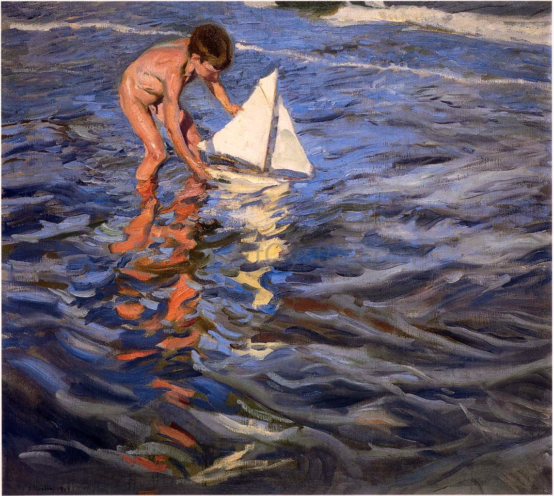  Joaquin Sorolla Y Bastida The Young Yachtsman - Canvas Print