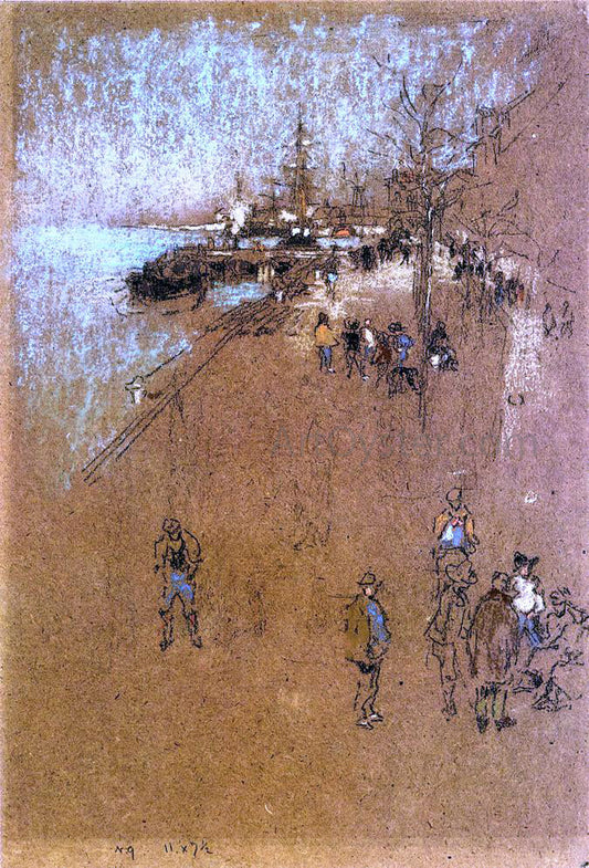  James McNeill Whistler The Zattere; Harmony in Blue and Brown - Canvas Print