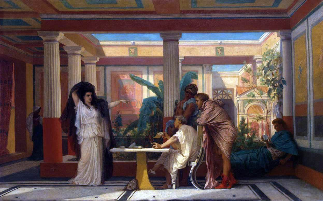  Gustave Rodolphe Boulanger Theatrical Rehearsal in the House of an Ancient Rome Poet - Canvas Print
