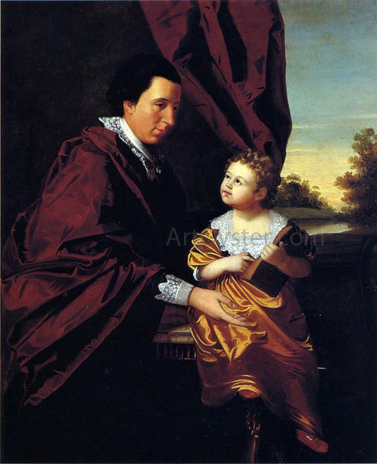  Henry Benbridge Thomas Middleton of Crowfield and His Daughter Mary - Canvas Print