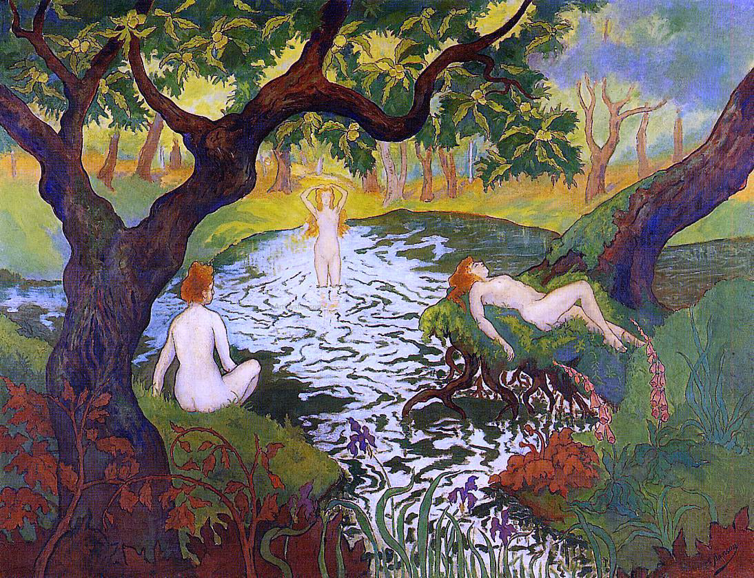  Paul Ranson Three Bathers with Irises - Canvas Print