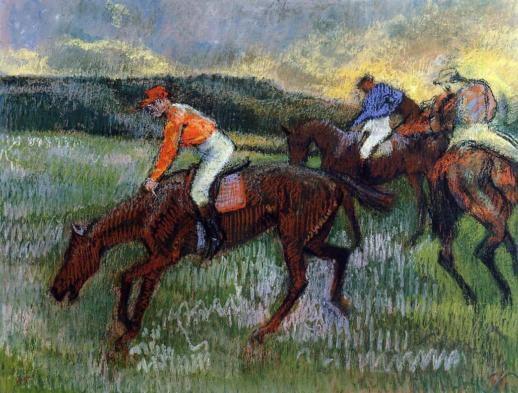  Edgar Degas Three Jockeys - Canvas Print