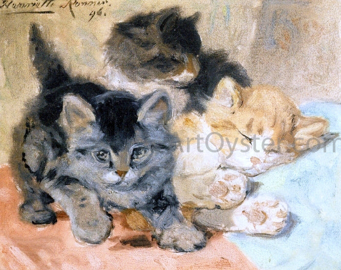  Henriette Ronner-Knip Three Kittens - Canvas Print