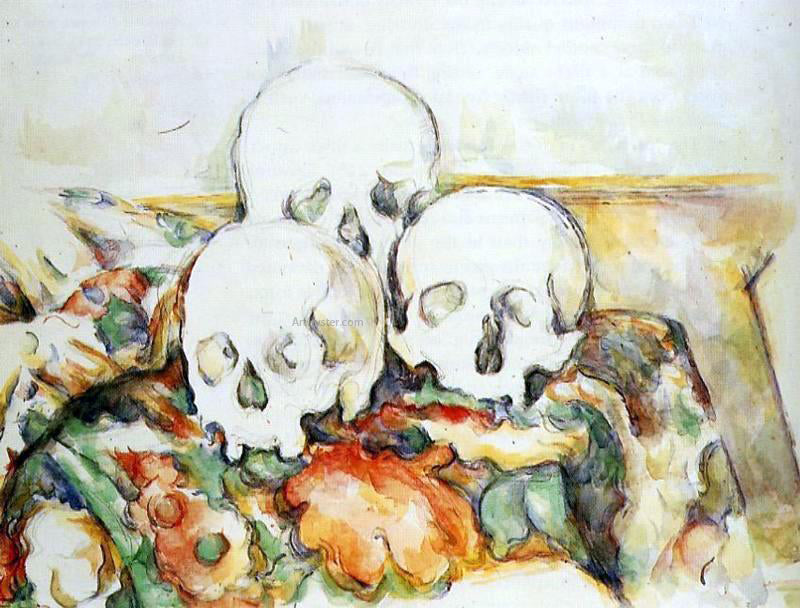  Paul Cezanne Three Skulls - Canvas Print