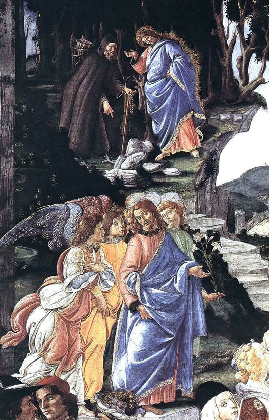  Sandro Botticelli Three Temptations of Christ (detail 1) (Cappella Sistina, Vatican) - Canvas Print