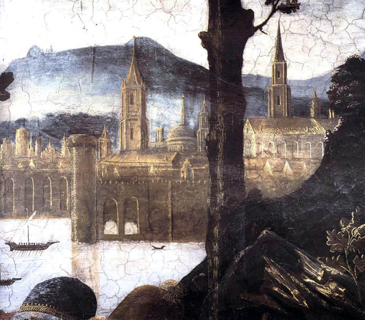  Sandro Botticelli Three Temptations of Christ (detail 8) (Cappella Sistina, Vatican) - Canvas Print