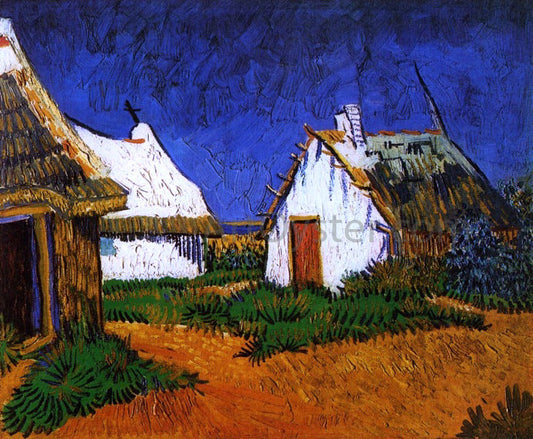  Vincent Van Gogh Three White Cottages in Saintes-Maries - Canvas Print
