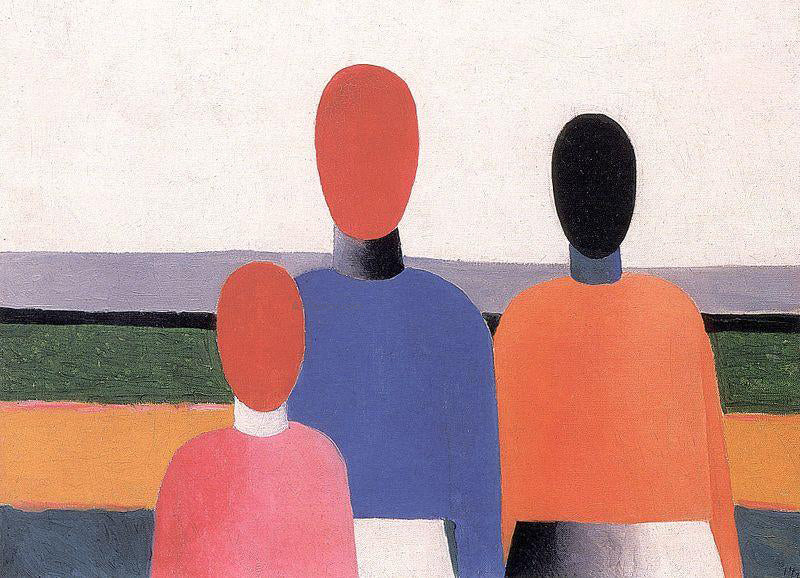  Kazimir Malevich Three Woman Figures - Canvas Print