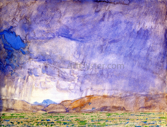  Frederick Childe Hassam Thunderstorm on the Oregon Trail - Canvas Print