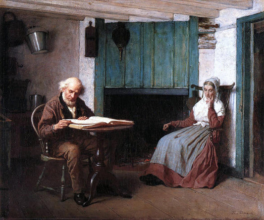  Eastman Johnson Thy Word is a Lamp unto My Feet and a Light unto My Path - Canvas Print