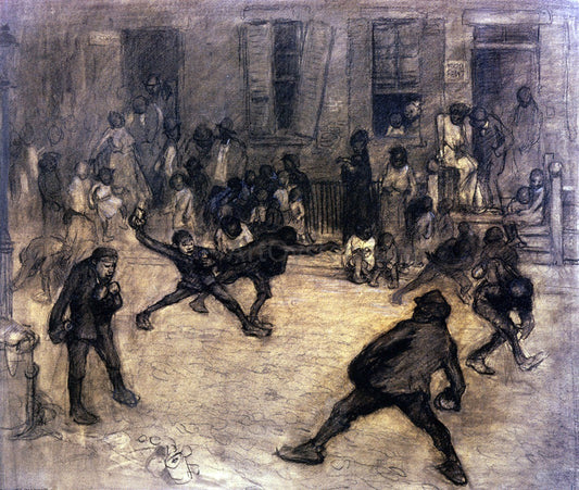  George Wesley Bellows Tin Can Battle, San Juan Hill, New York - Canvas Print