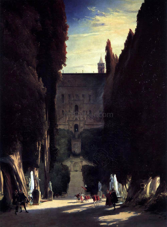  Carl Blechen Tivoli Gardens at the Villa d'Este - Canvas Print