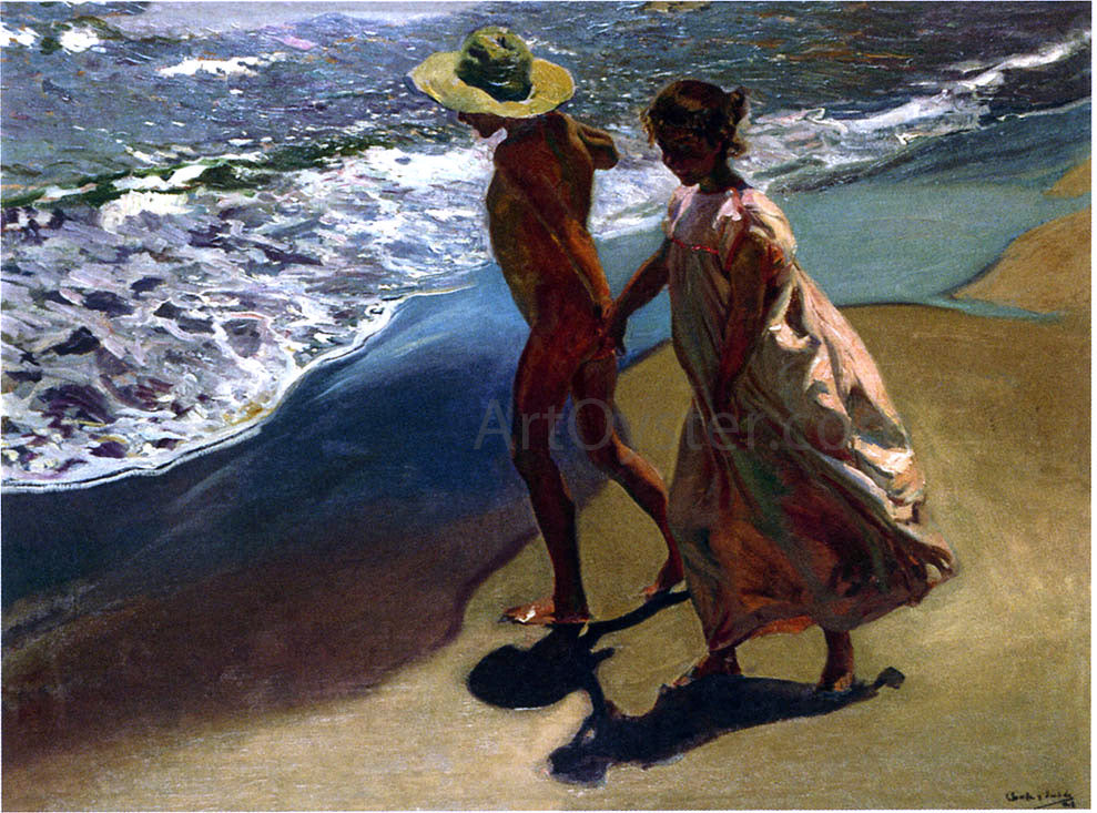  Joaquin Sorolla Y Bastida To the Water - Canvas Print