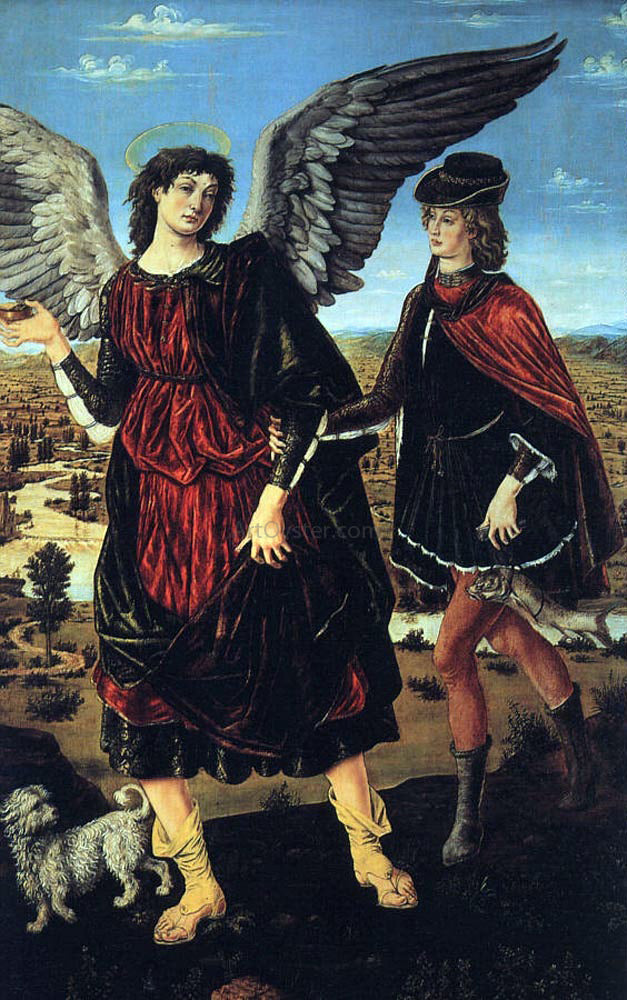  Antonio Pollaiolo Tobias and the Angel - Canvas Print