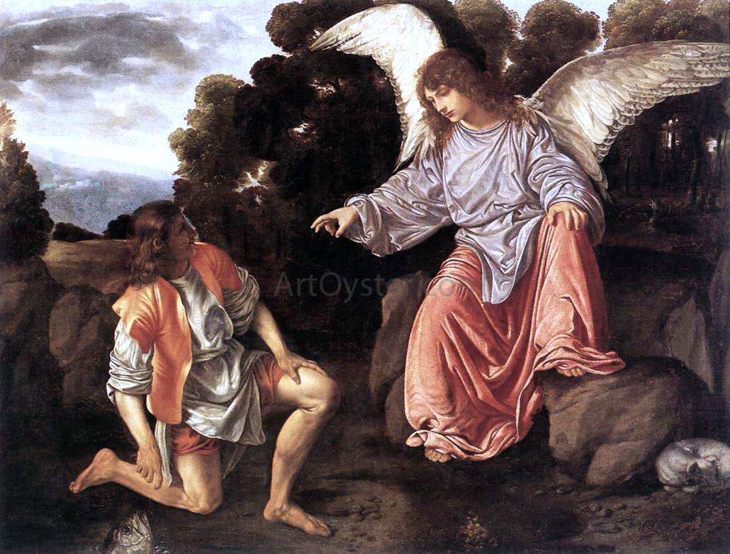  Giovanni Girolamo Savoldo Tobias and the Angel - Canvas Print