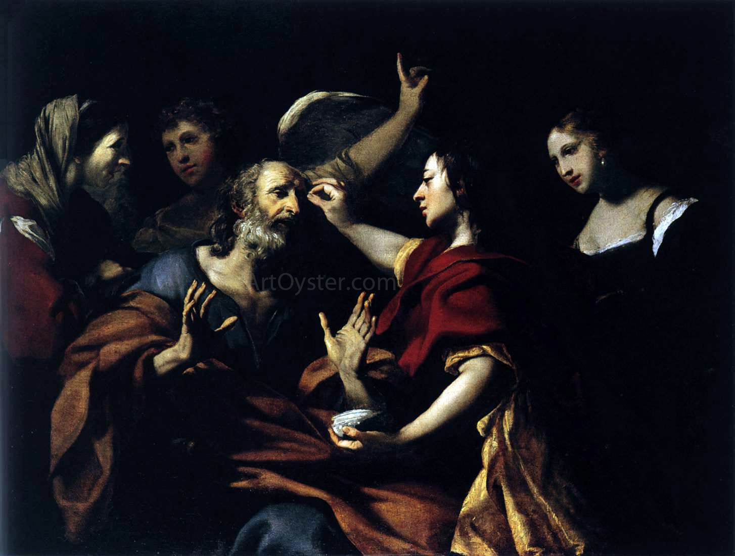  Jacques Blanchard Tobias Healing the Blindness of His Father - Canvas Print