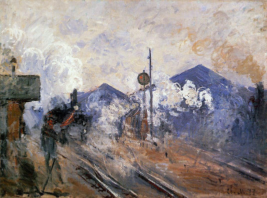  Claude Oscar Monet Track Coming out of Saint-Lazare Station - Canvas Print